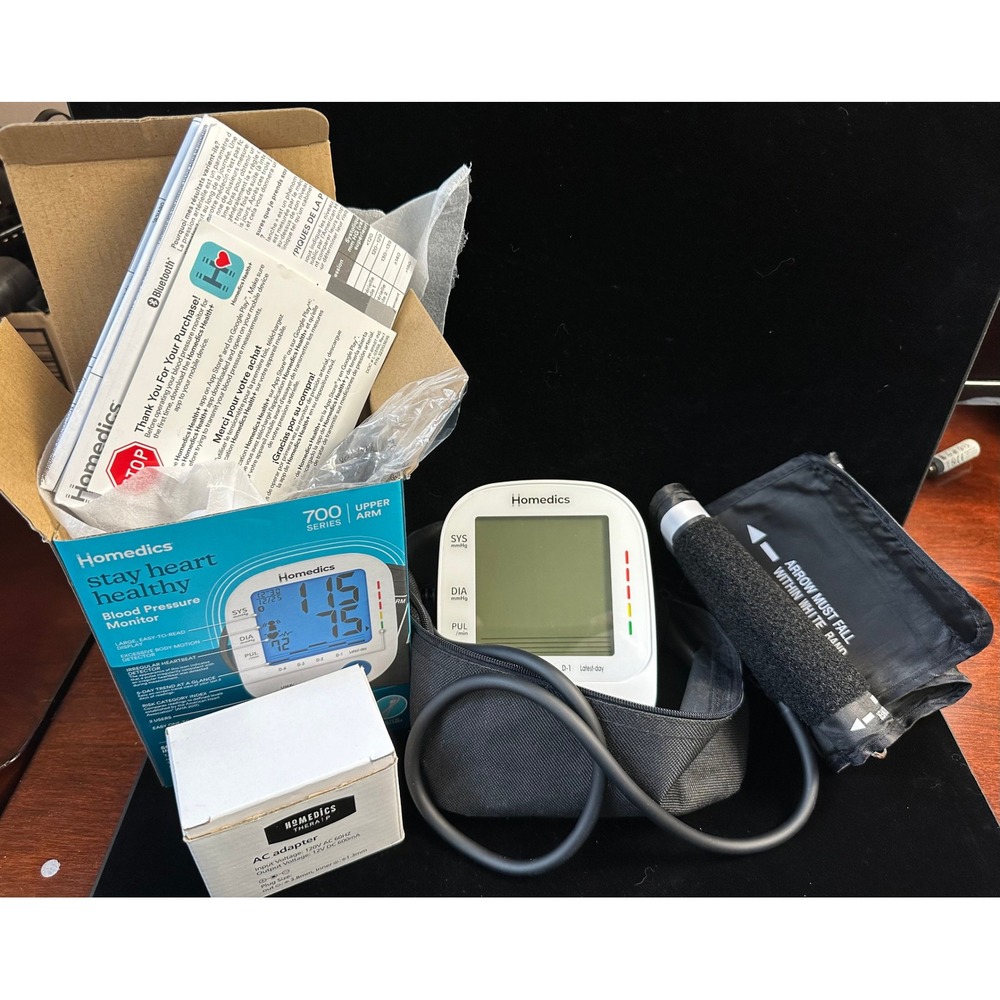 Homedics 700 Series Upper Arm Blood Pressure Monitor Bluetooth BPA-100TRBT White